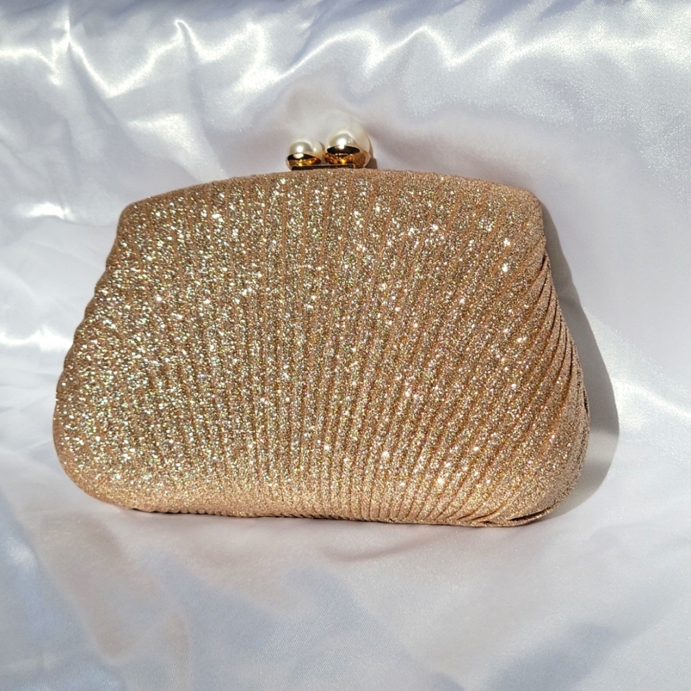 Gold Seashell Clutch or Over the Shoulder Purse